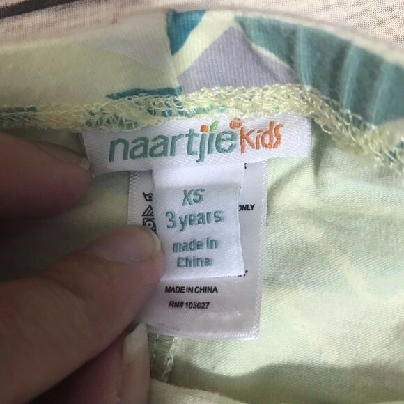 naartjie Girls Pedal Pushers Sz 3 Butterfly Oasis Zag Zest Braid Trimmed Yellow - Picture 5 of 6